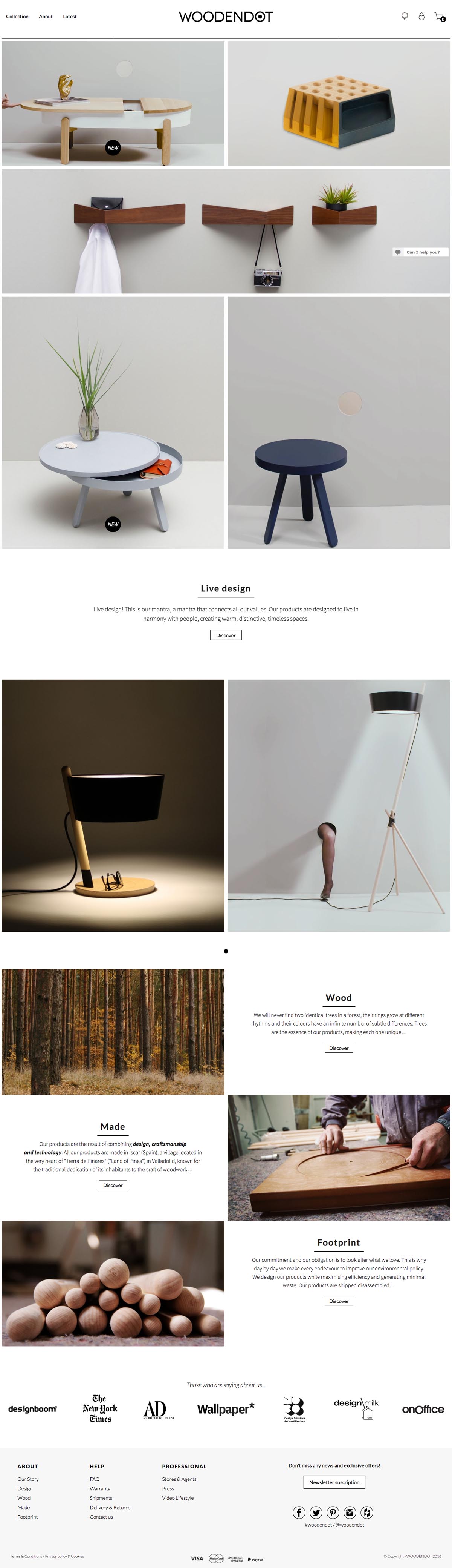 eCommerce website: Woodendot