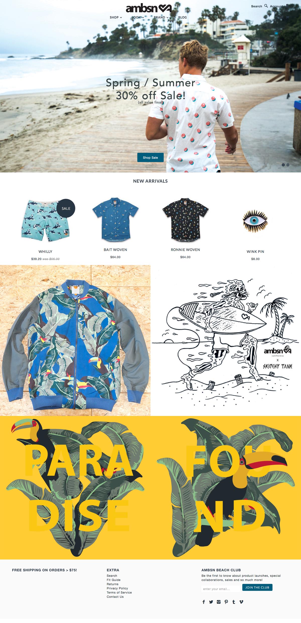 eCommerce website: ambsn