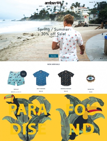 eCommerce website: ambsn