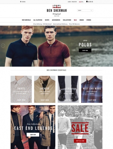 eCommerce website: Ben Sherman