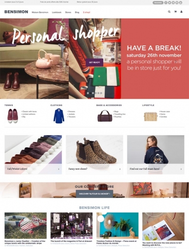 eCommerce website: Bensimon