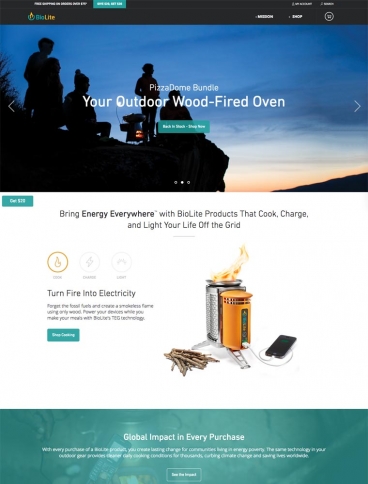 eCommerce website: Biolite