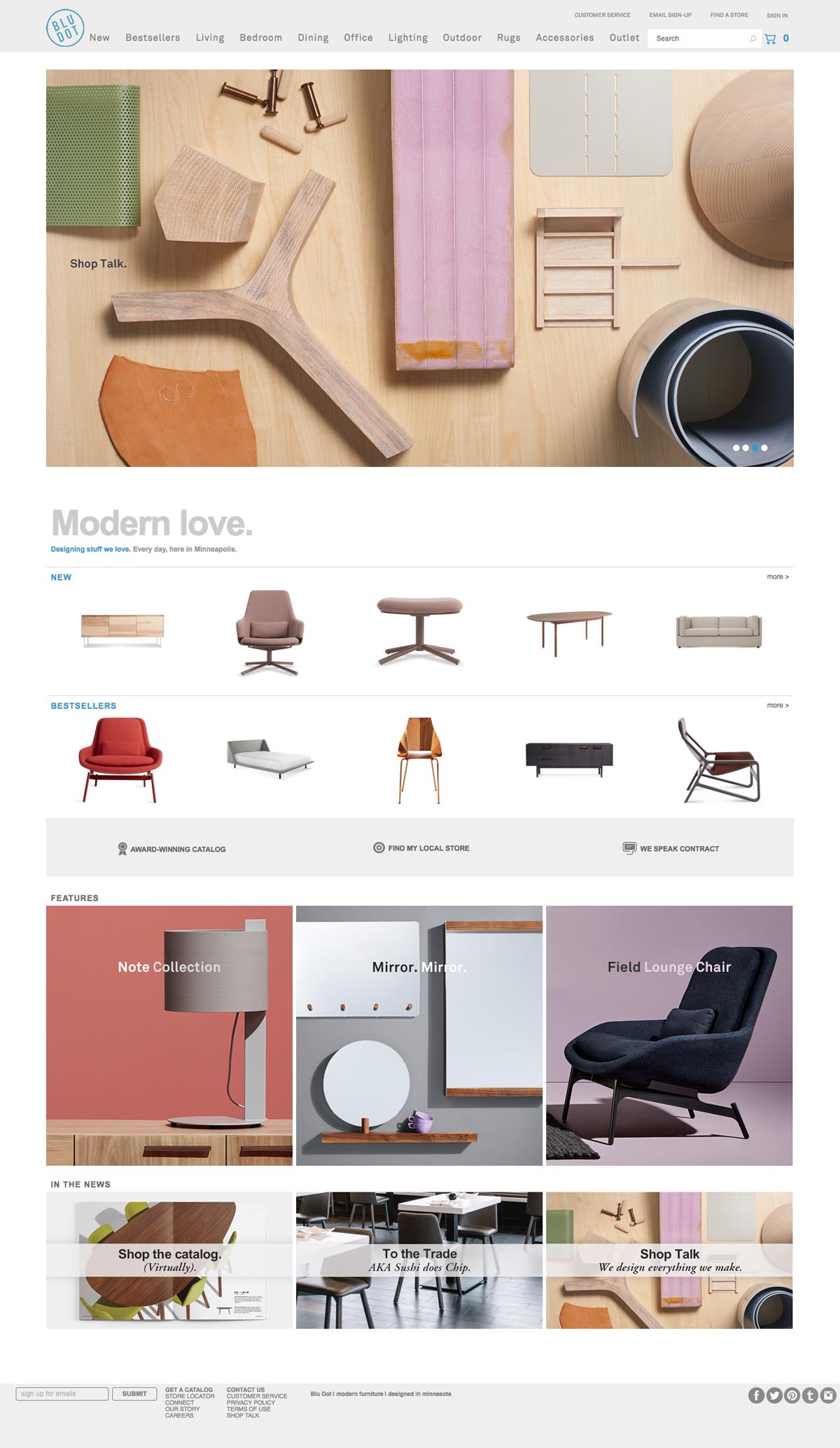eCommerce website: Blu Dot