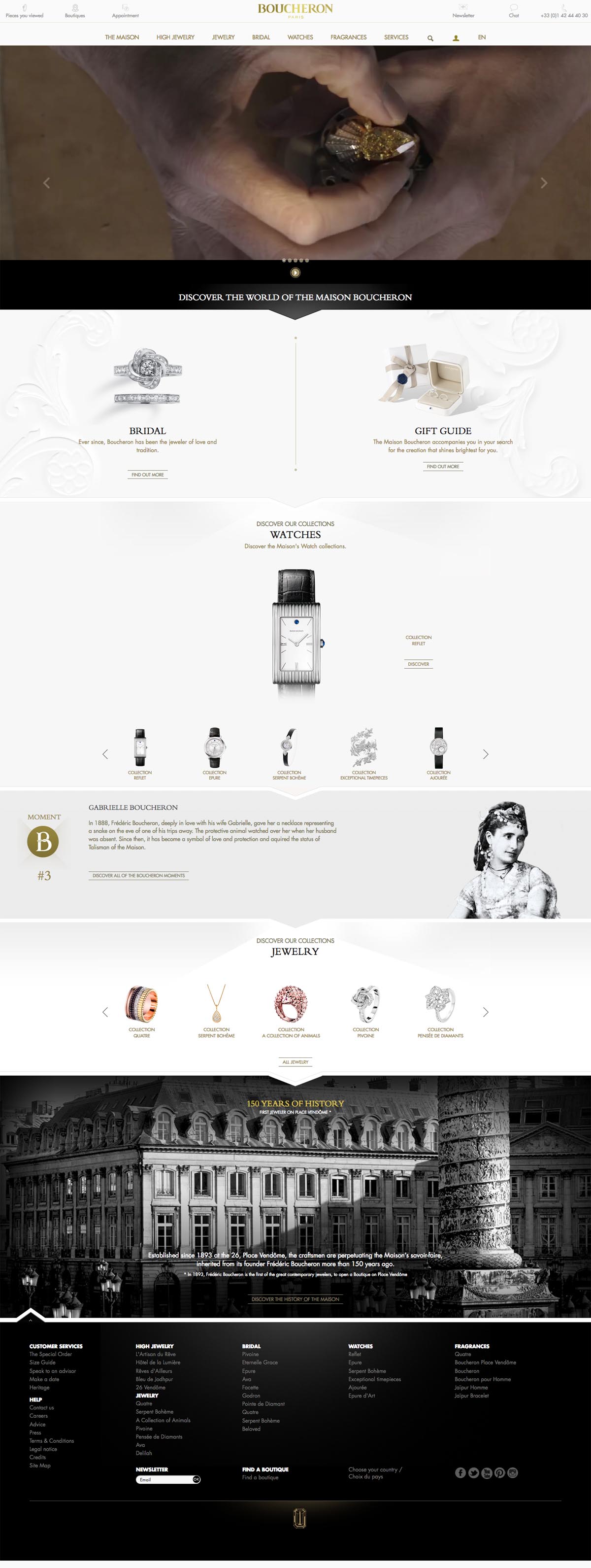 eCommerce website: Boucheron
