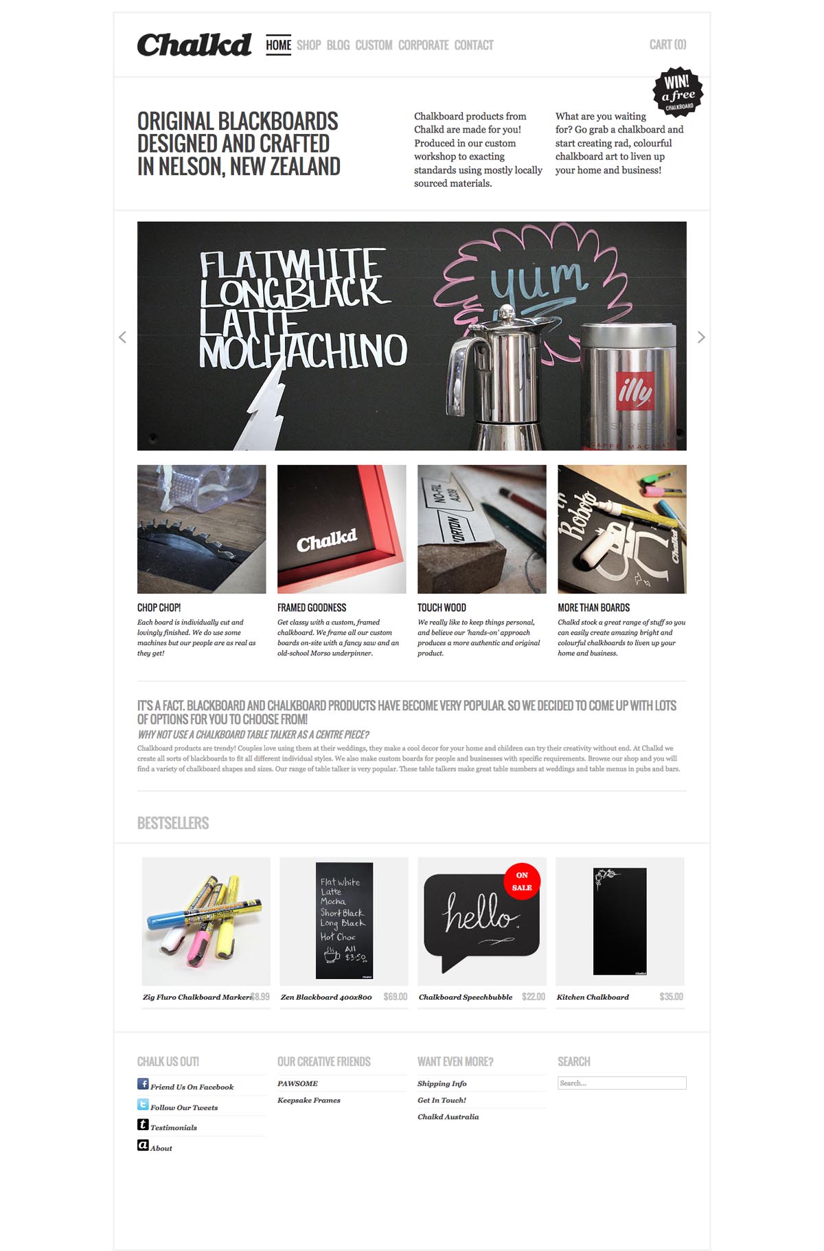 eCommerce website: Chalkd