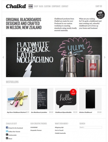 eCommerce website: Chalkd