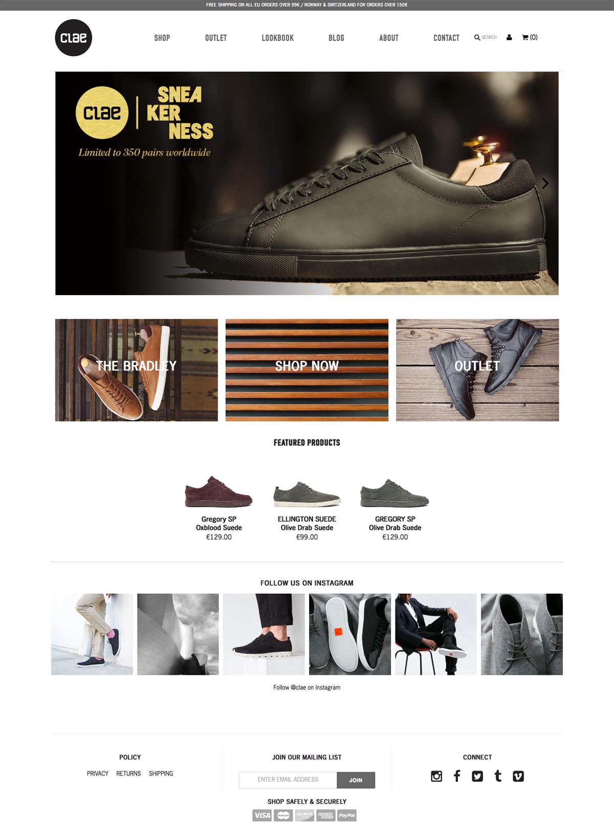 eCommerce website: CLAE