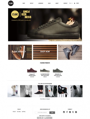 eCommerce website: CLAE