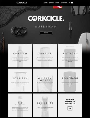 eCommerce website: Corkcicle