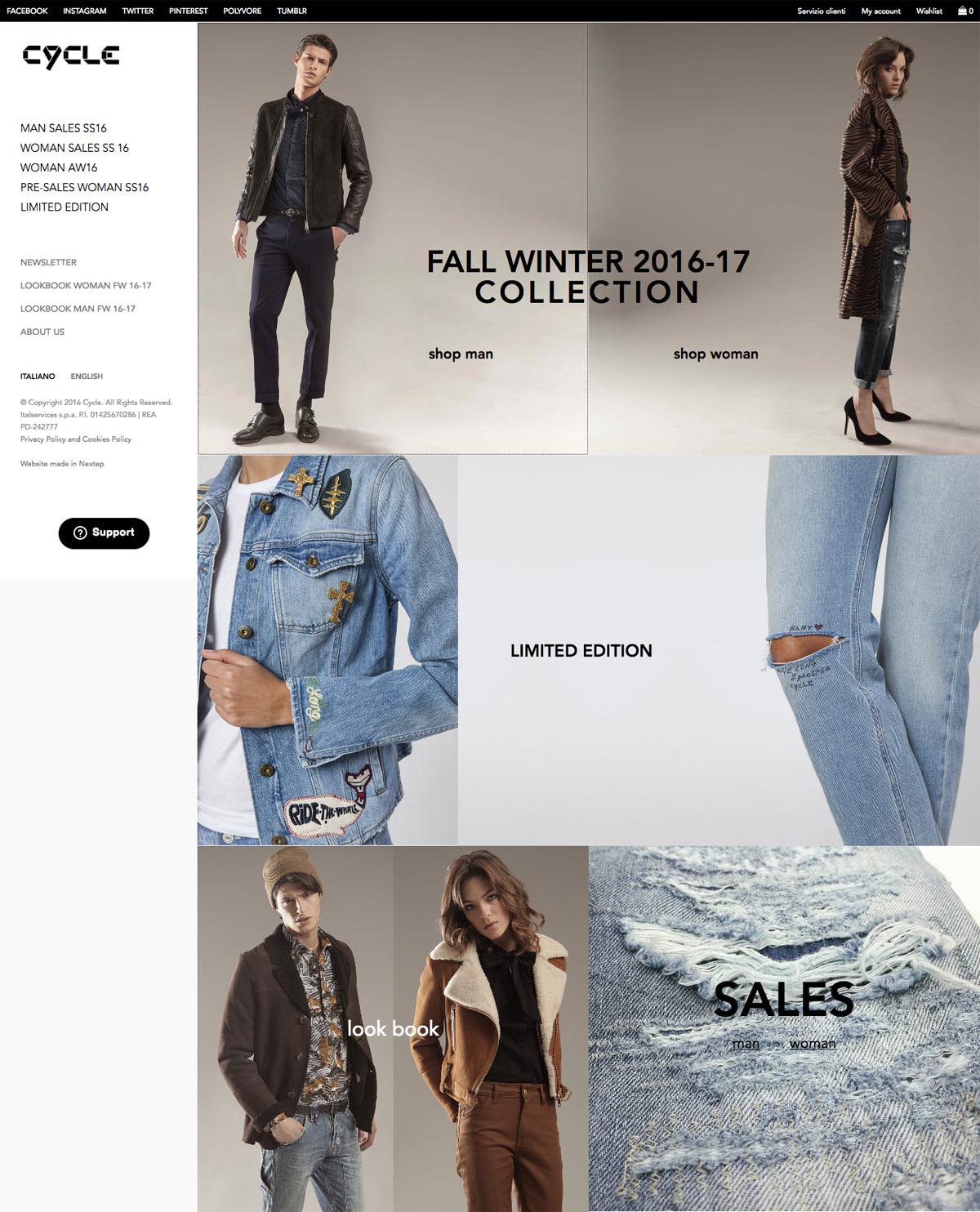 eCommerce website: Cycle Jeans