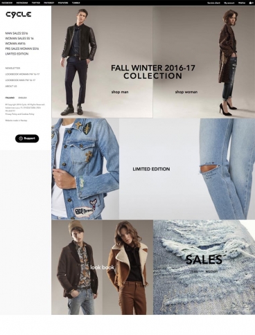 eCommerce website: Cycle Jeans