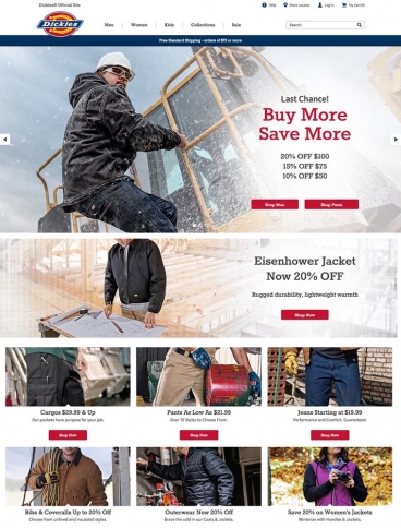 eCommerce website: Dickies