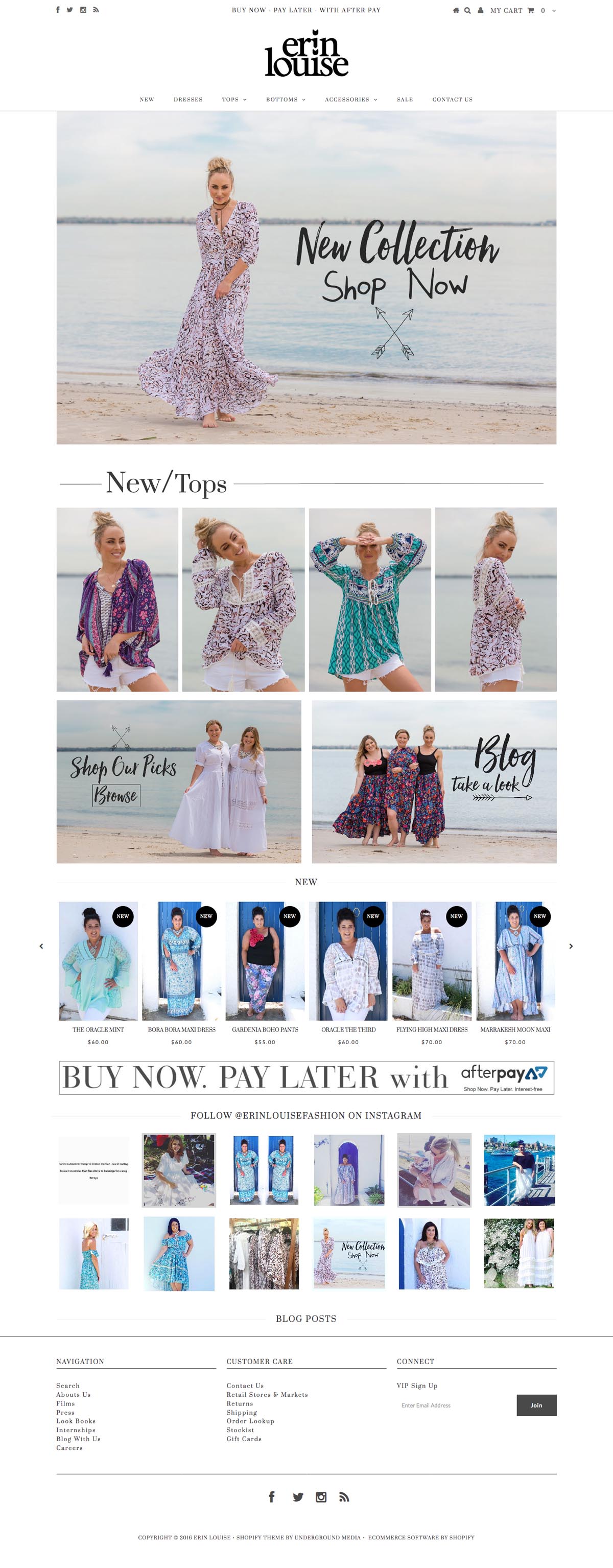 eCommerce website: Erin Louise