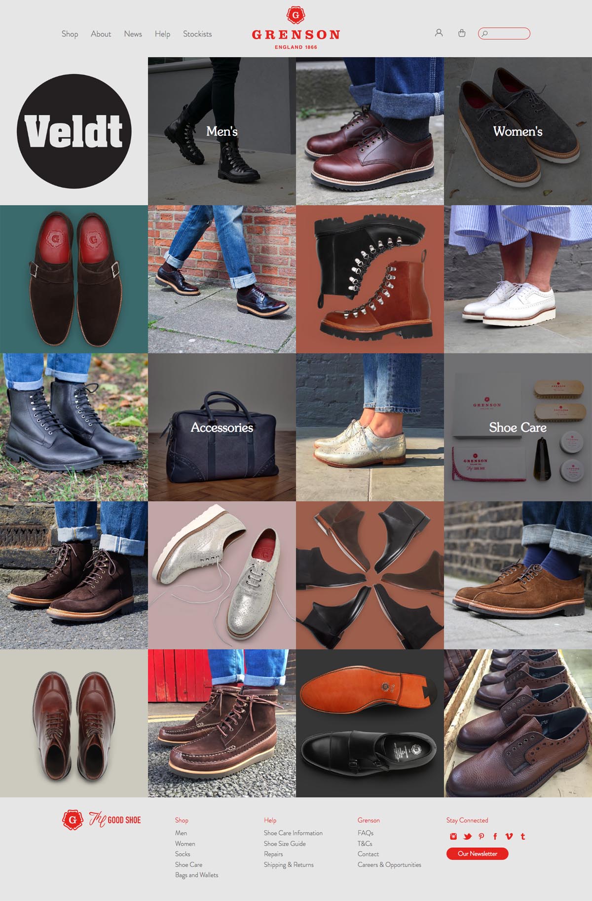 eCommerce website: Grenson