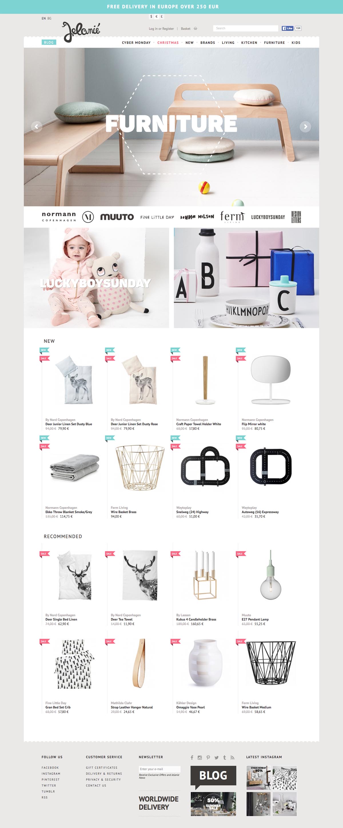 eCommerce website: Jelanie Shop