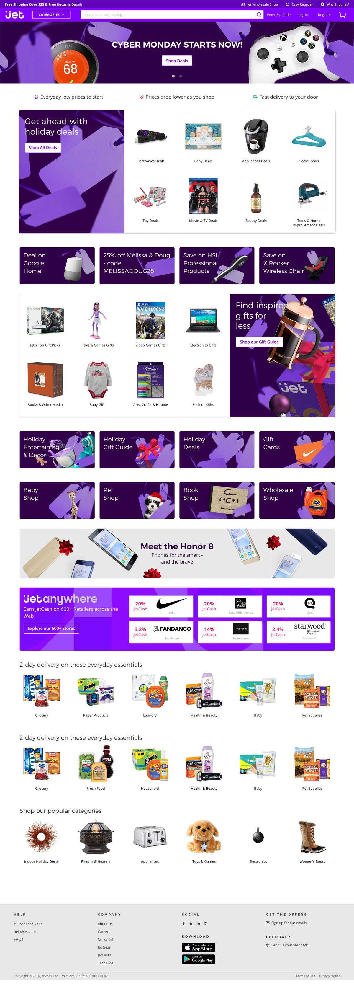 eCommerce website: Jet