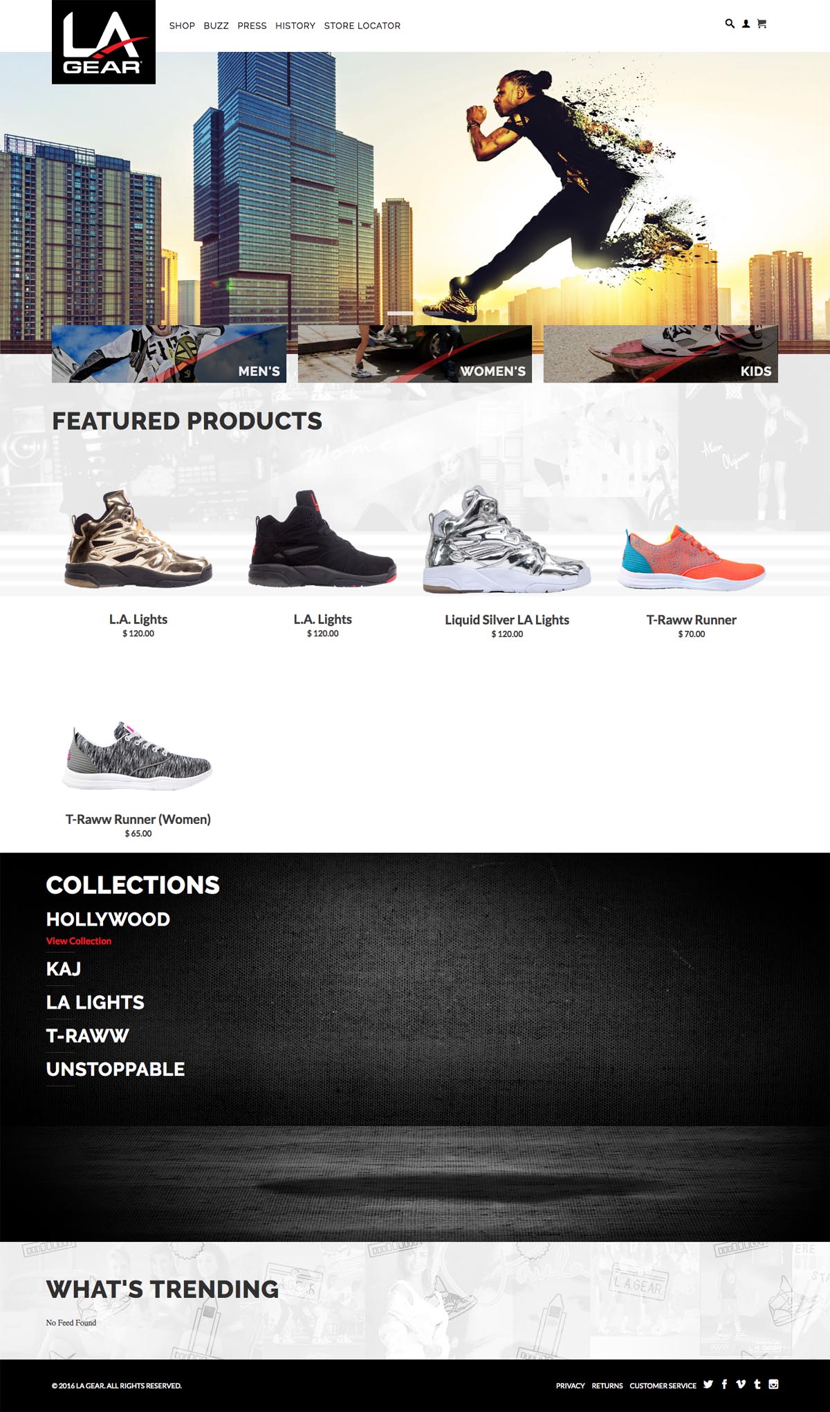 eCommerce website: LA Gear