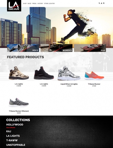 eCommerce website: LA Gear