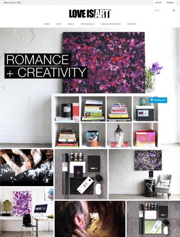 eCommerce website: LOVE IS ART