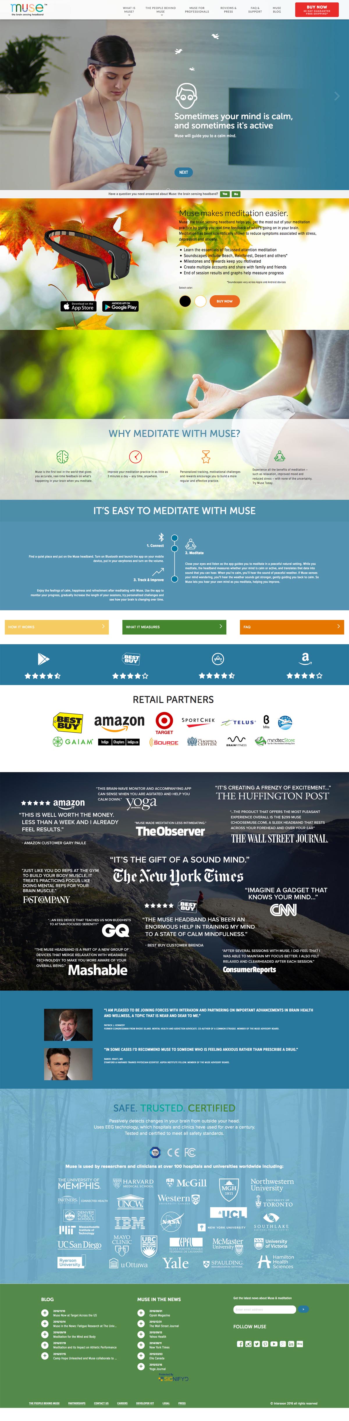 eCommerce website: Muse