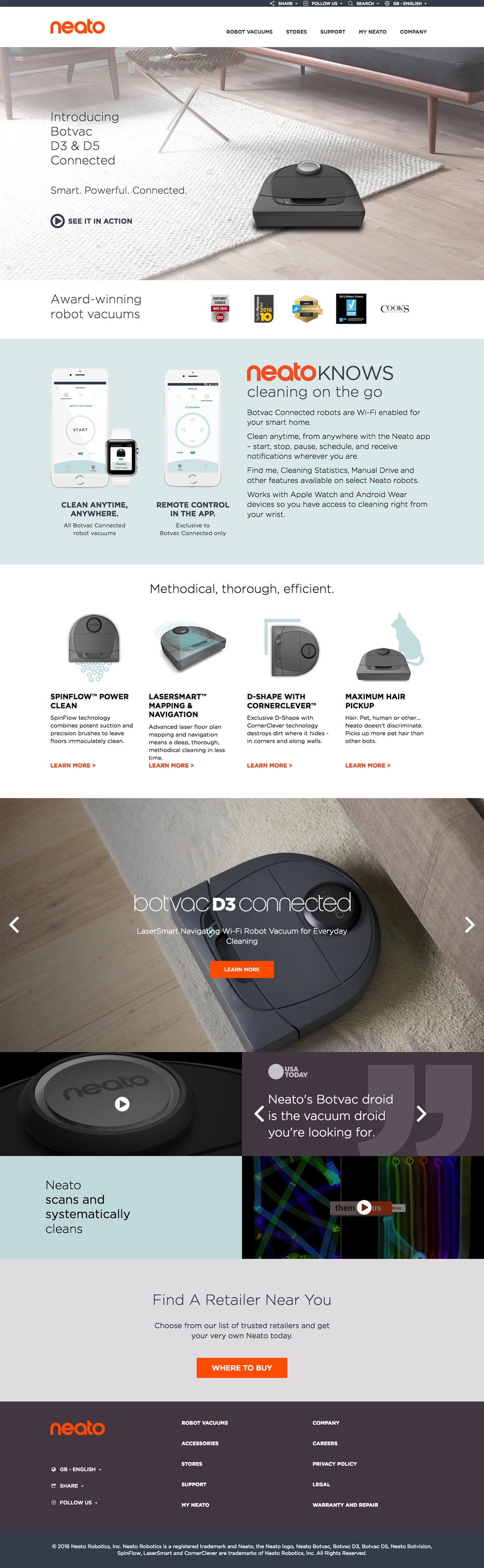 eCommerce website: Neato