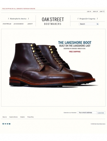 eCommerce website: Oak Street