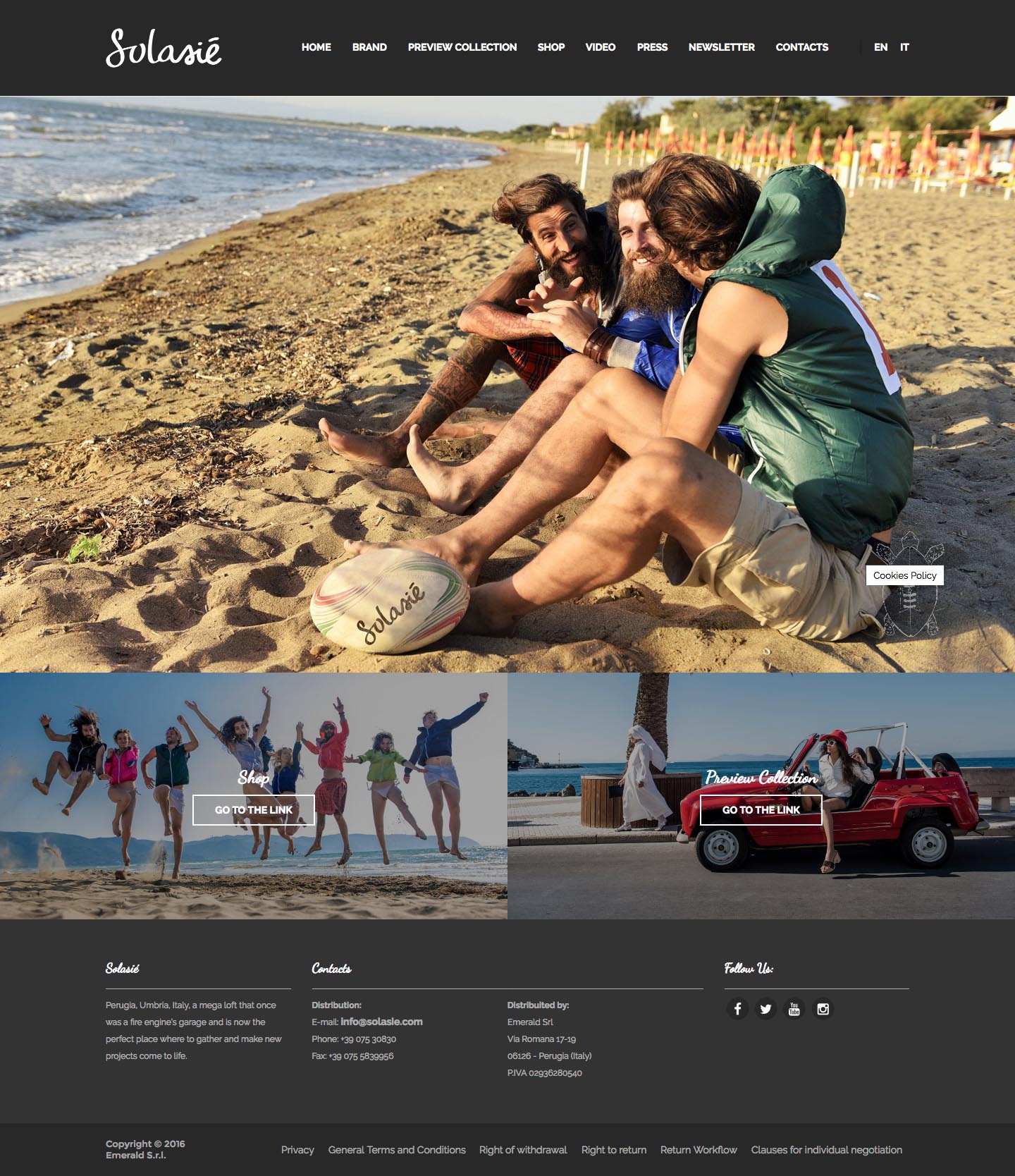 eCommerce website: Solasié