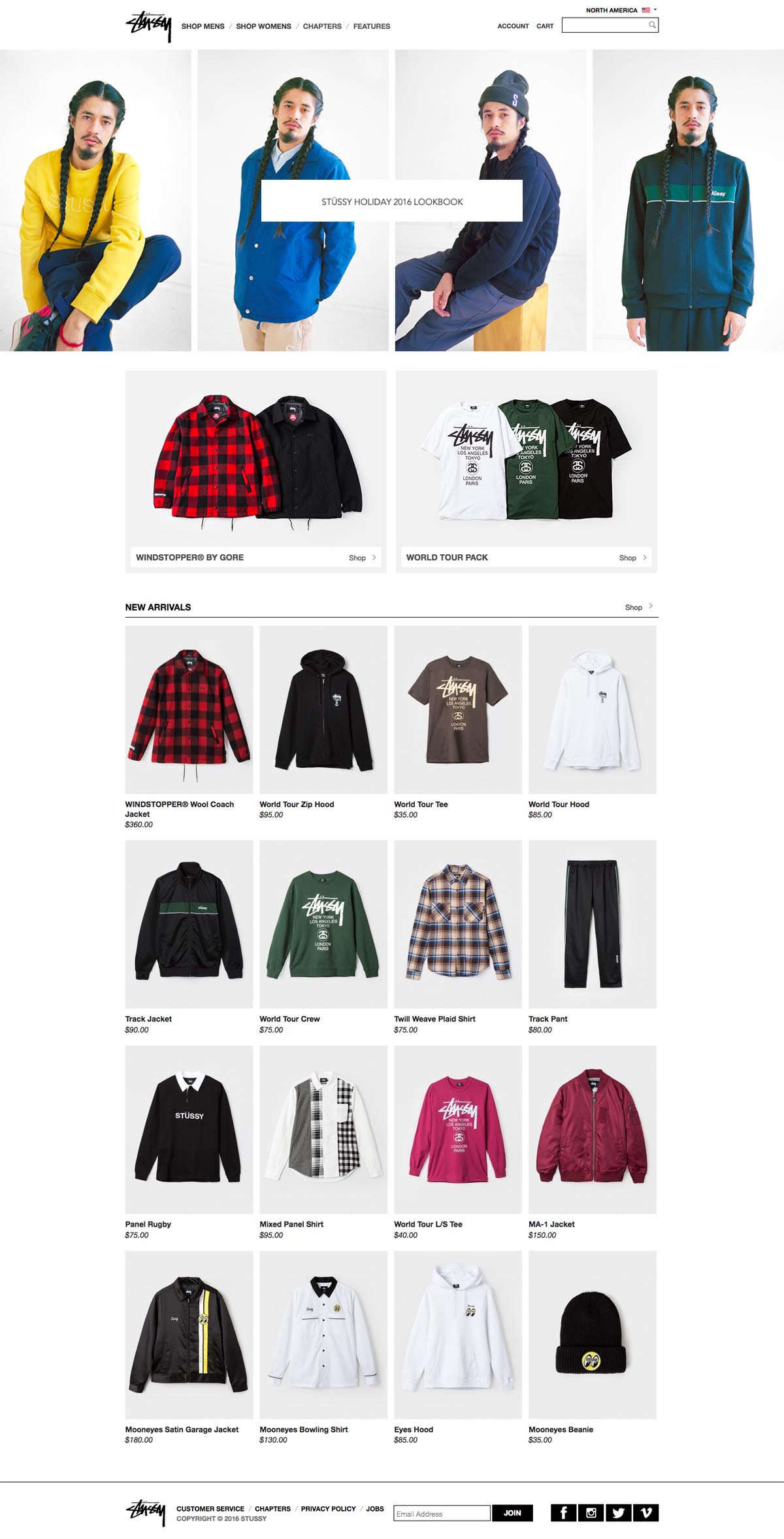eCommerce website: Stussy