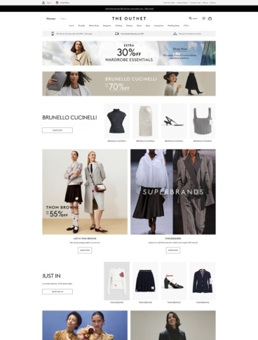 eCommerce website: The Outnet