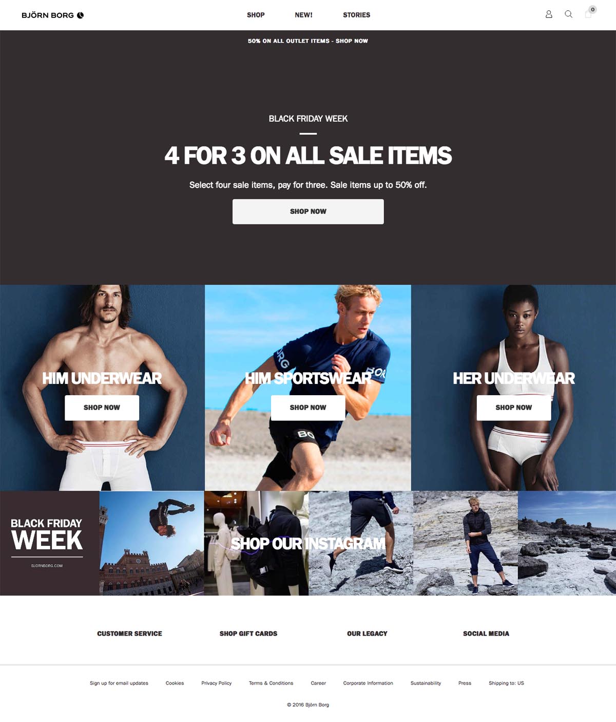 eCommerce website: Björn Borg