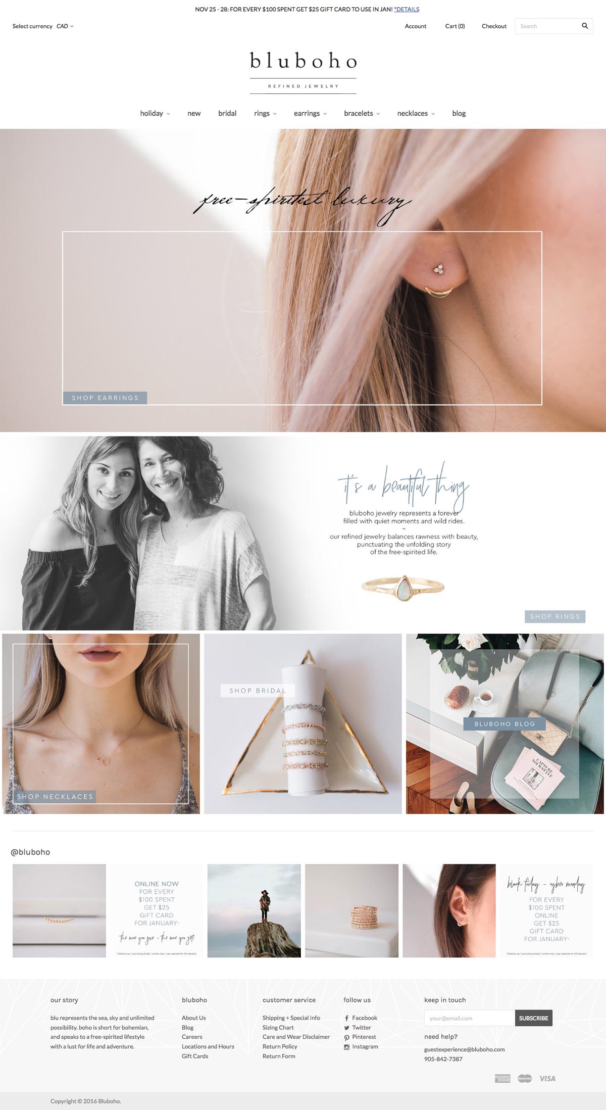 eCommerce website: bluboho