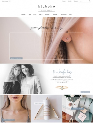 eCommerce website: bluboho