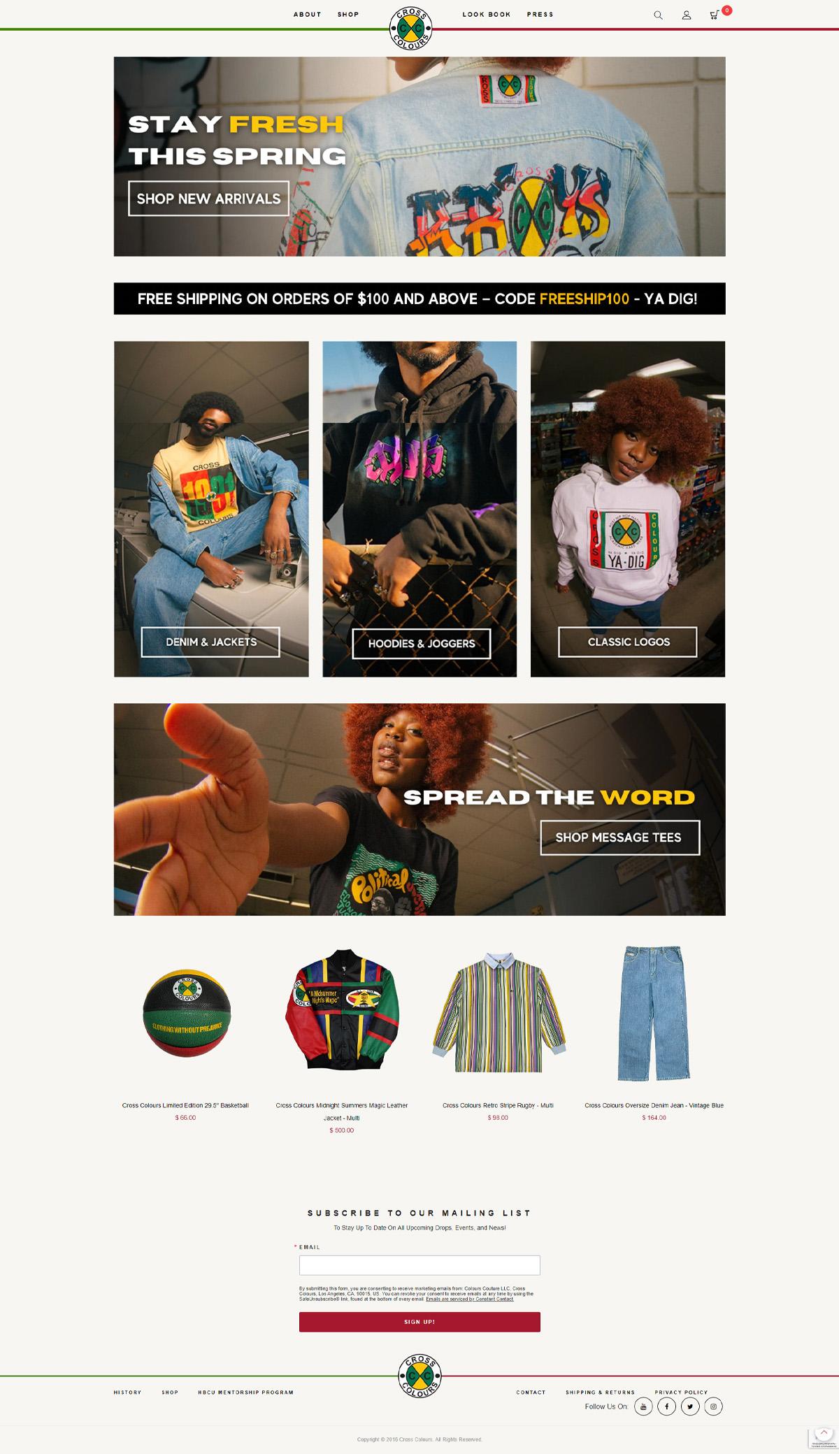 eCommerce website: Cross Colours
