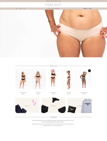 eCommerce website: Dear Kate