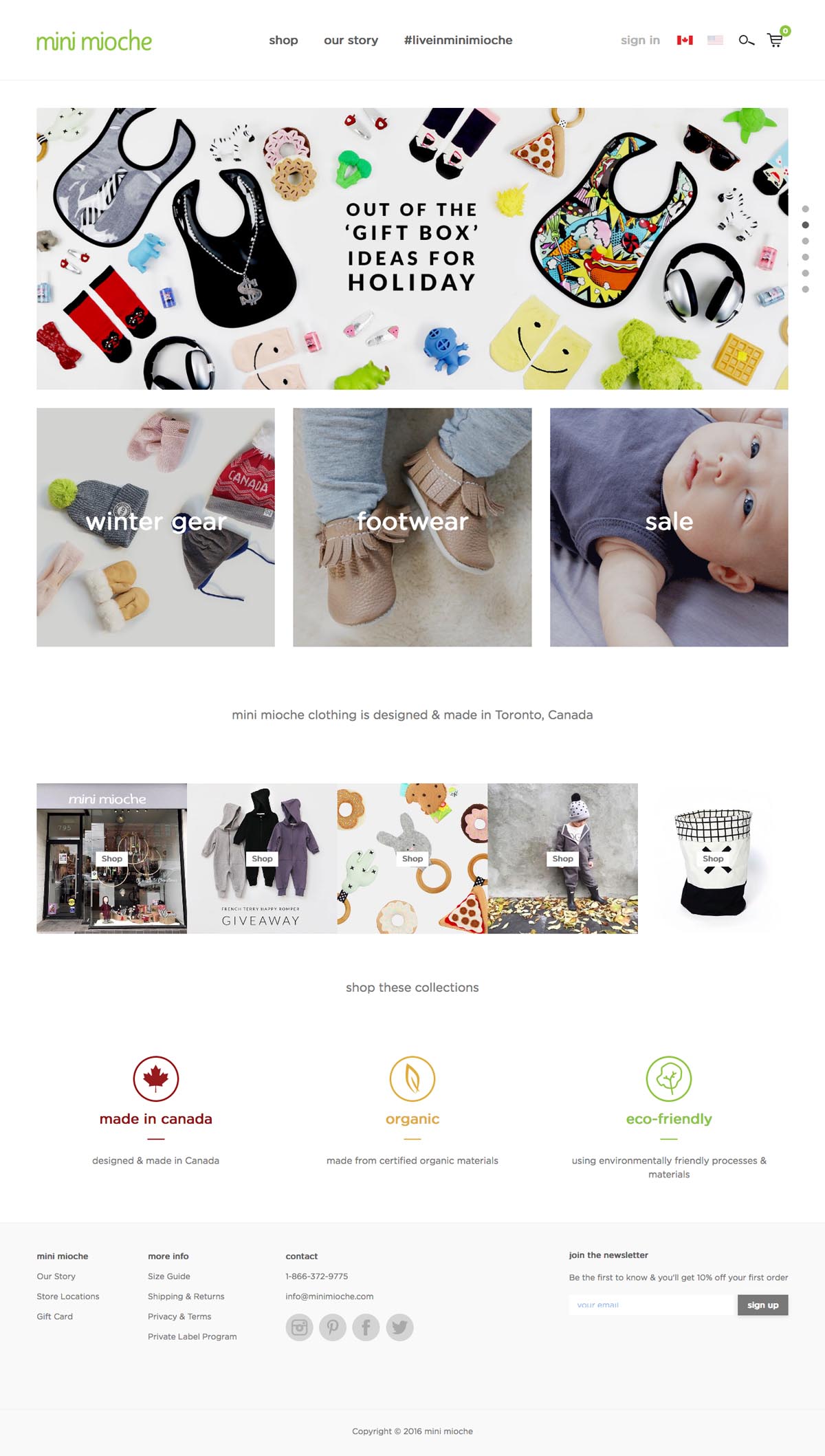 eCommerce website: mini mioche