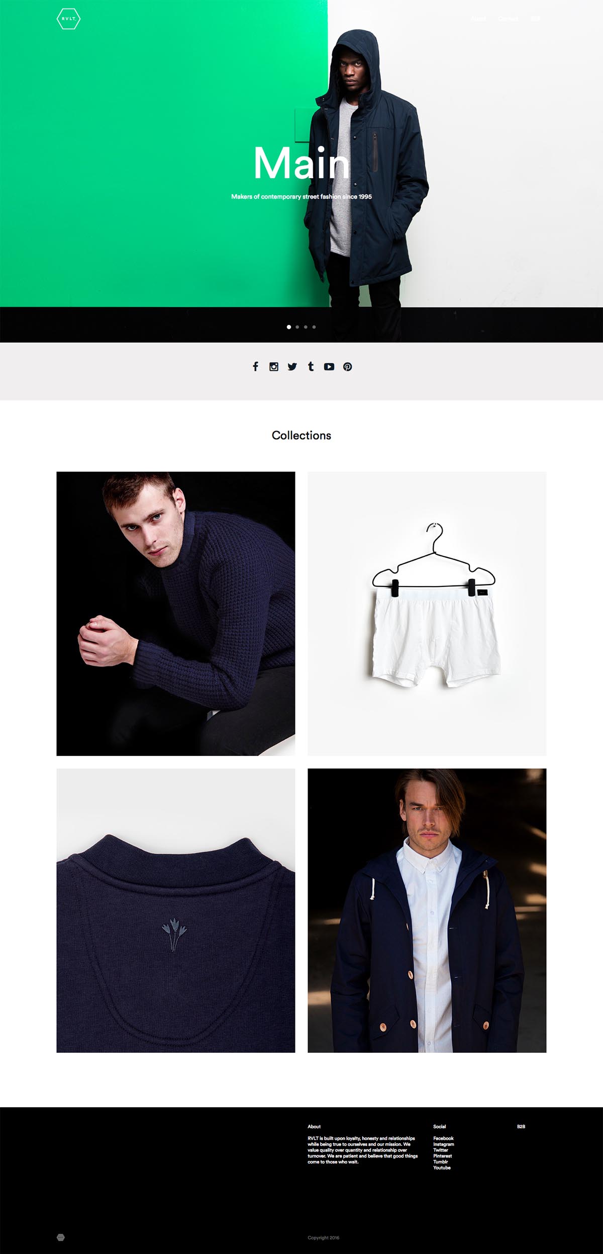 eCommerce website: rvlt