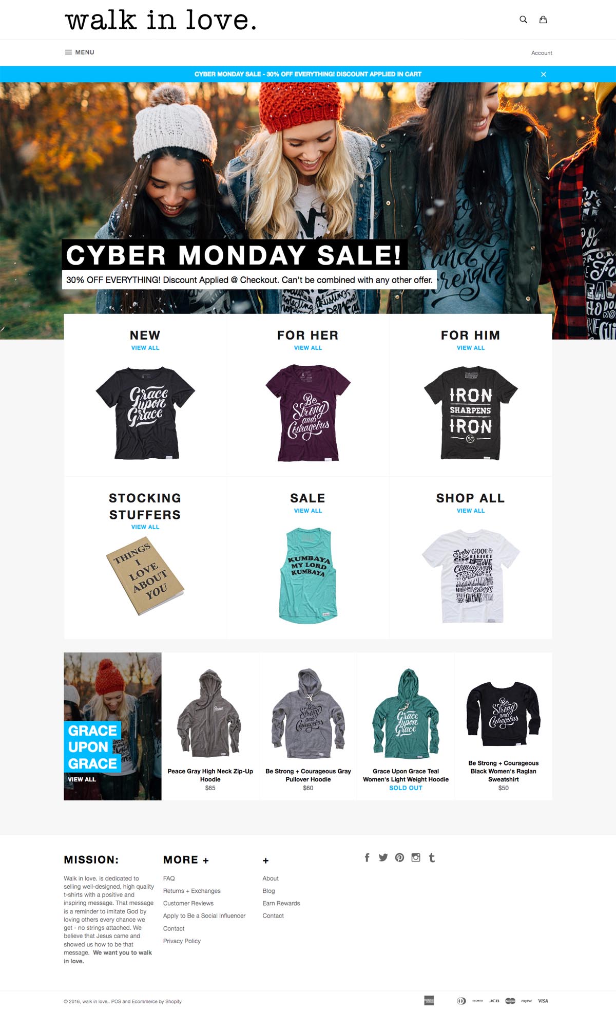 eCommerce website: walk in love.