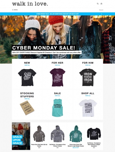 eCommerce website: walk in love.