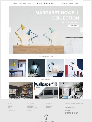 eCommerce website: Anglepoise