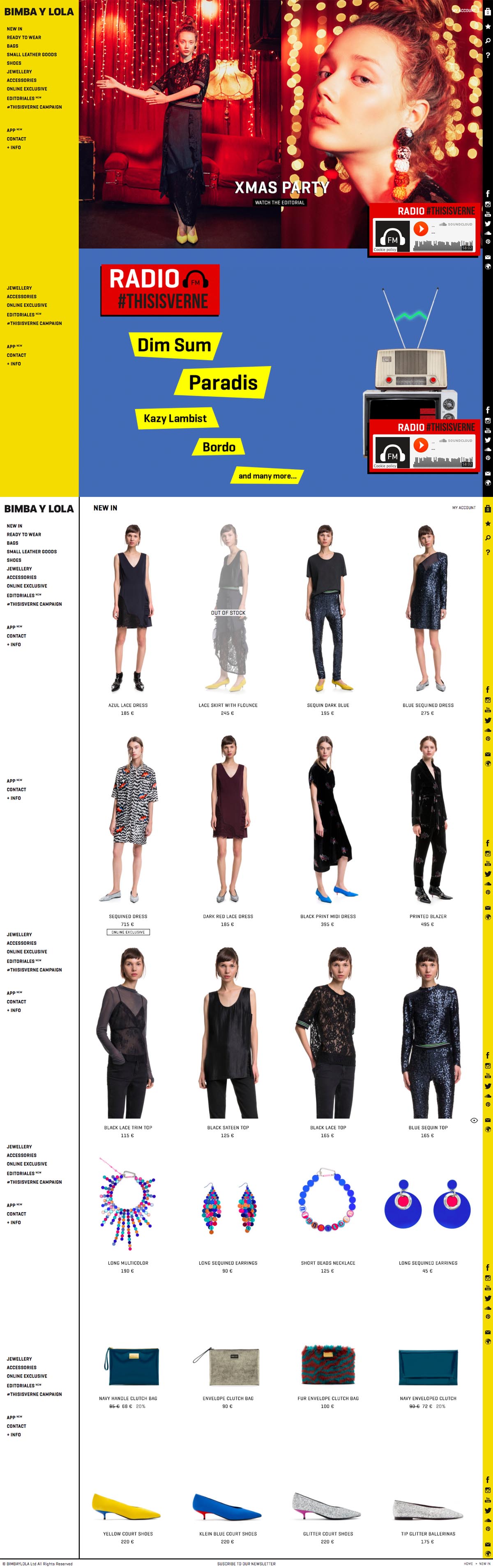 eCommerce website: Bimba Y Lola
