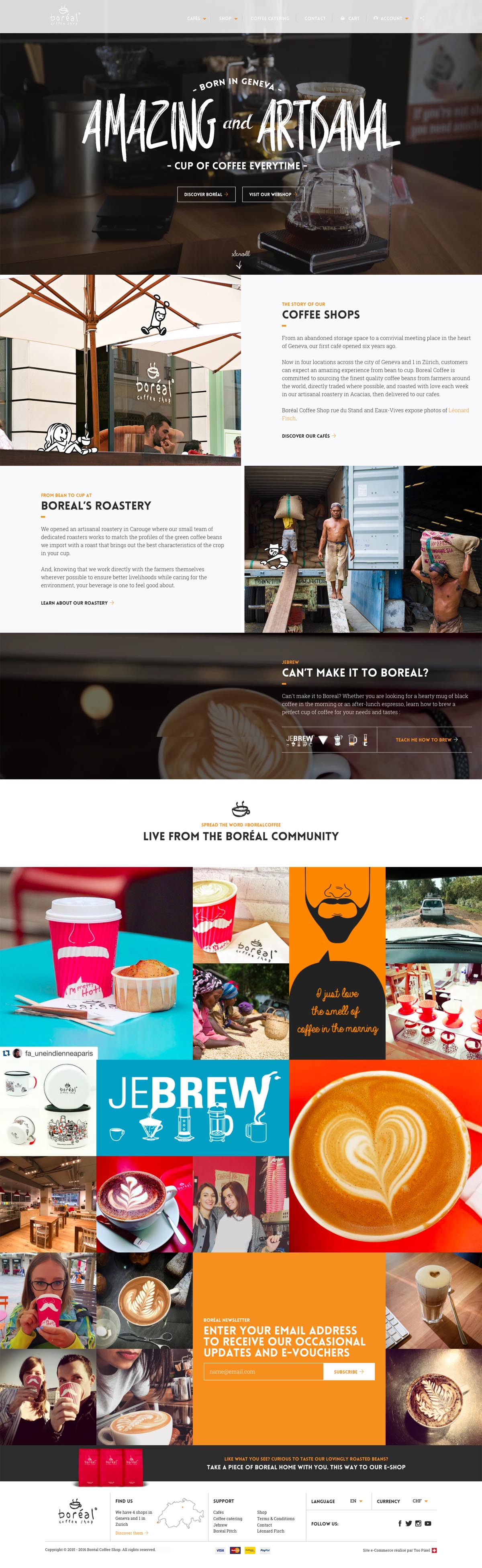 eCommerce website: Boréal Coffee Shop
