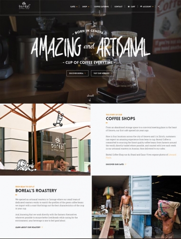 eCommerce website: Boréal Coffee Shop