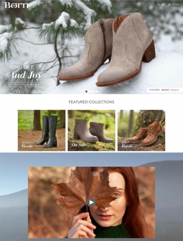 eCommerce website: Born Shoes