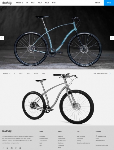 eCommerce website: Budnitz Bicycles