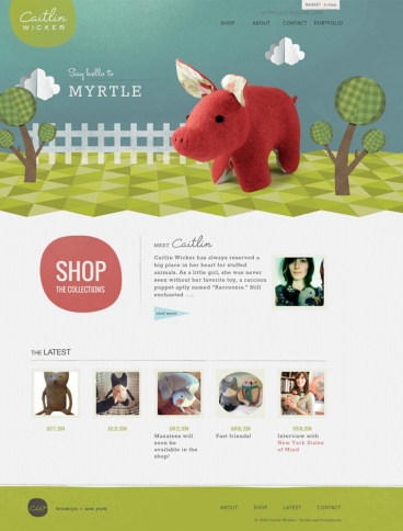 eCommerce website: Caitlin Wicker