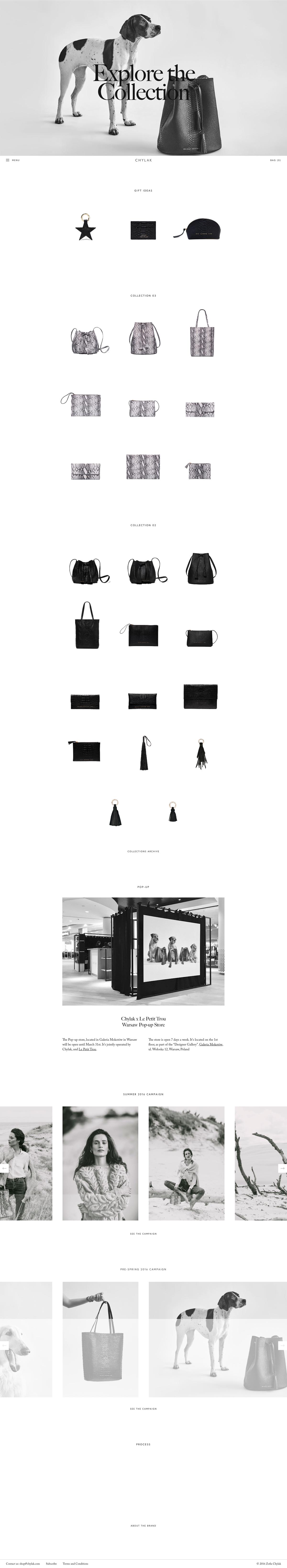 eCommerce website: Chylak