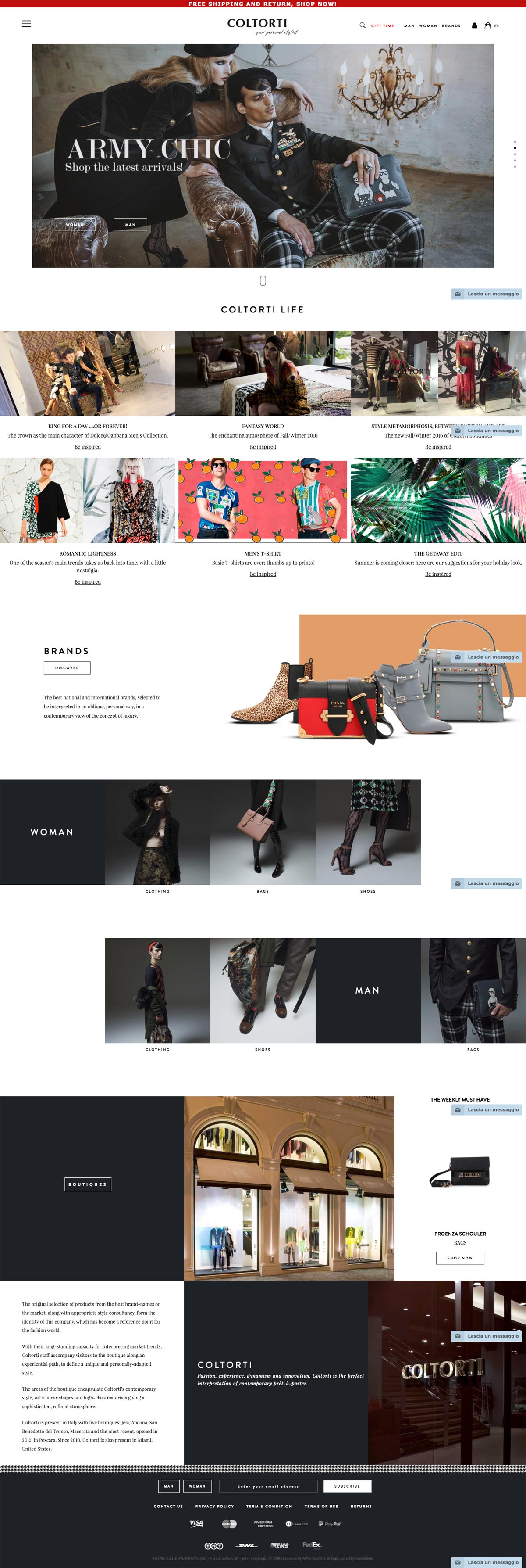 eCommerce website: Coltorti Boutique