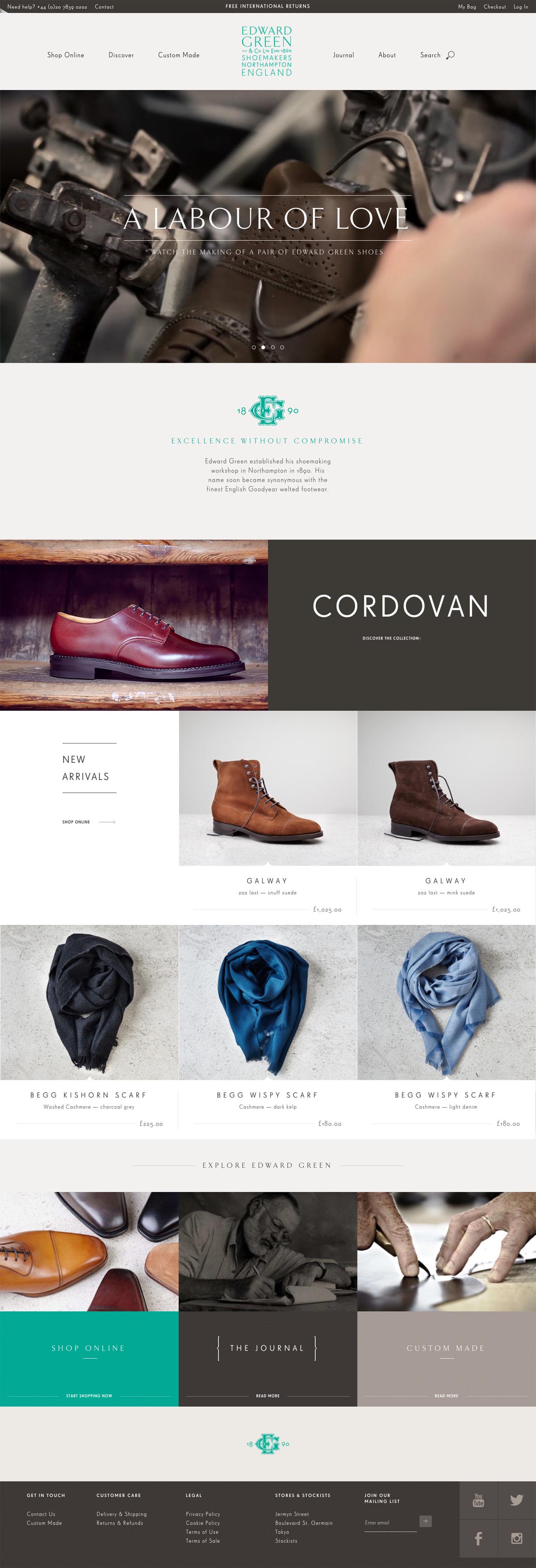 eCommerce website: Edward Green