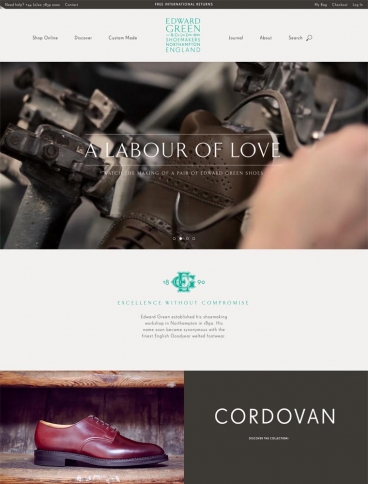eCommerce website: Edward Green