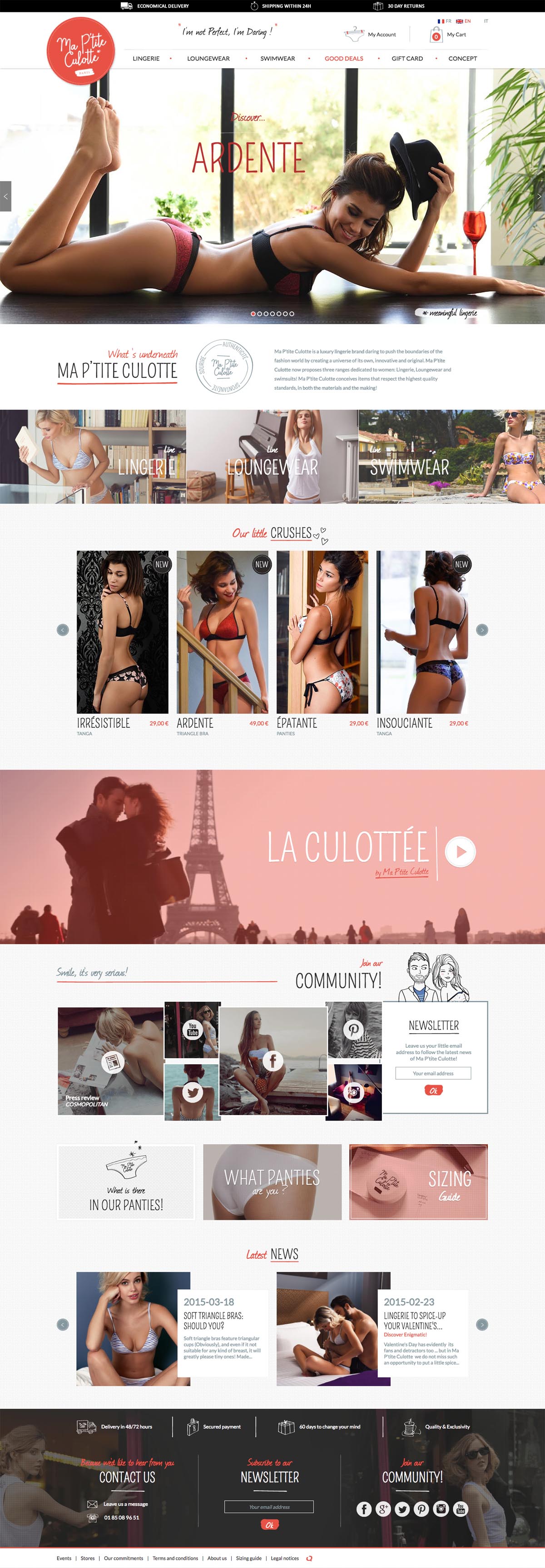 eCommerce website: Ma P’tite Culotte